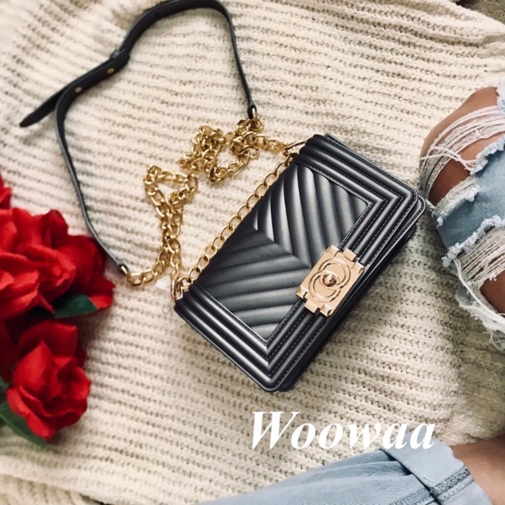 Nordstrom Black and Gold Crossbody Bag